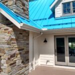 Standing seam metal roof detail on residential home in Lake Lorelei Ohio