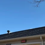 Shingle detail from roof replacement Dublin Ohio project using CertainTeed Landmark Driftwood shingles