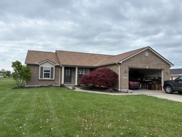 Roof replacement in Harrison Indiana with CertainTeed Landmark Weathered Wood shingles