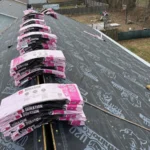 Owens Corning Duration Driftwood shingles staged for installation in Georgetown OH.