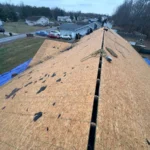 Roof decking exposed during roof replacement project in Georgetown OH.