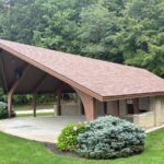 Union Township Roof Replacement at the Civic Center Amphitheater with CertainTeed Landmark PRO Burnt Sienna shingles
